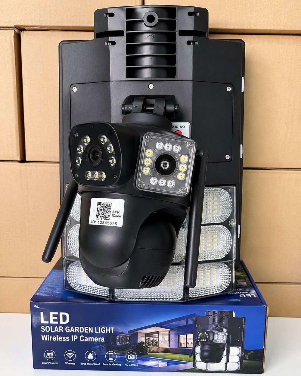 Projecteur solaire LED avec caméra
