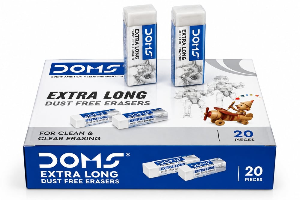 Dust free eraser extra long