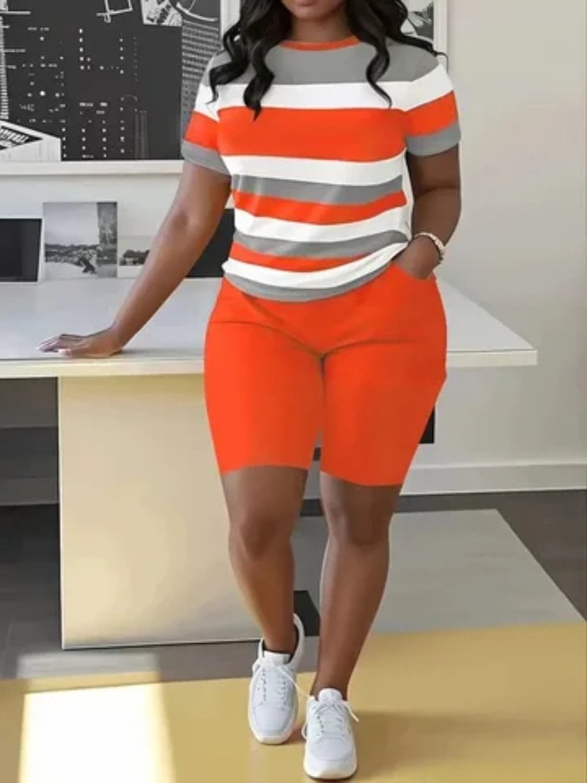 Striped Casual 2-Piece Set