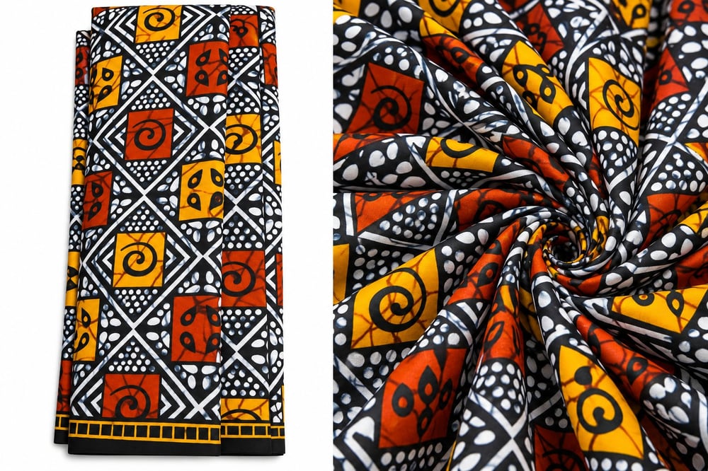 Elegant African Wax Fabric