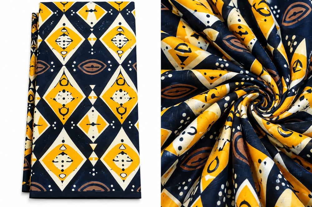 Colorful African Print Wax Fabric