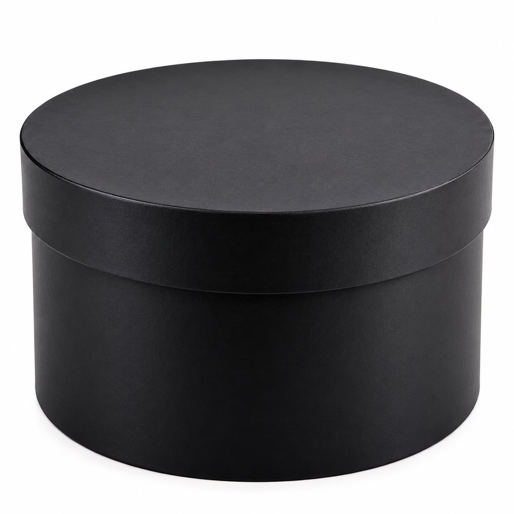 Elegant Black Round Gift Box
