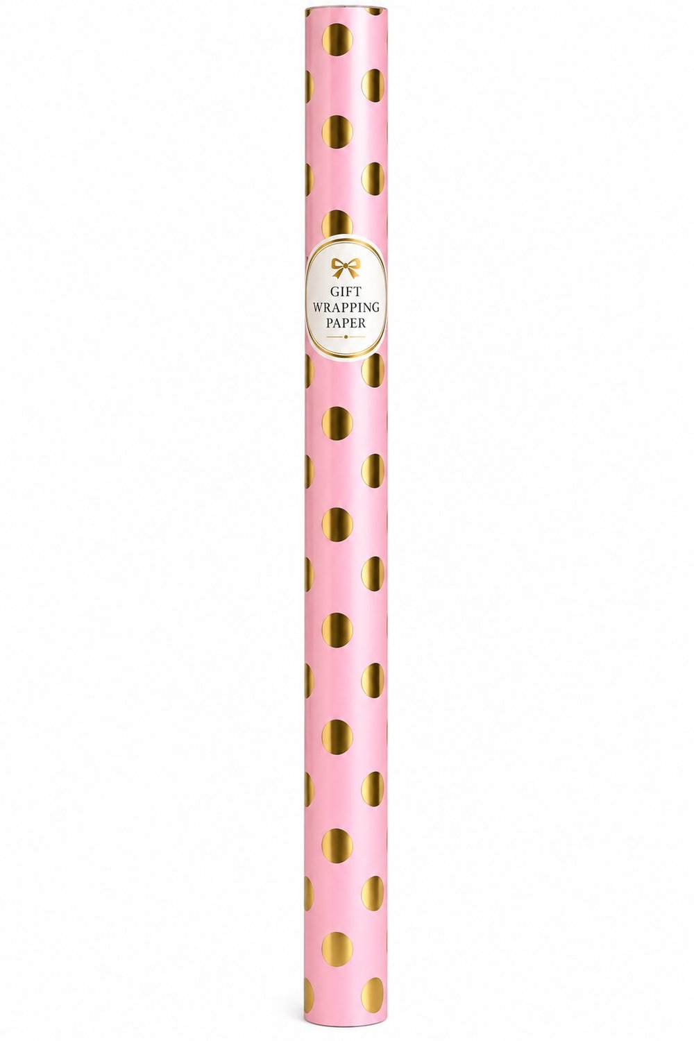 Pink & Gold Polka Dot Wrapping Paper