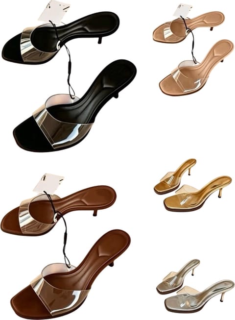 Sandales à Talons Transparentes