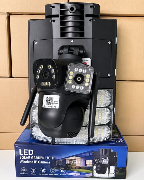 Projecteur solaire LED avec caméra