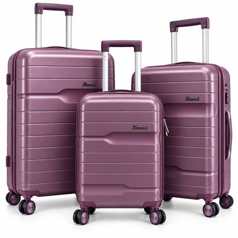 Purple Luggage Set