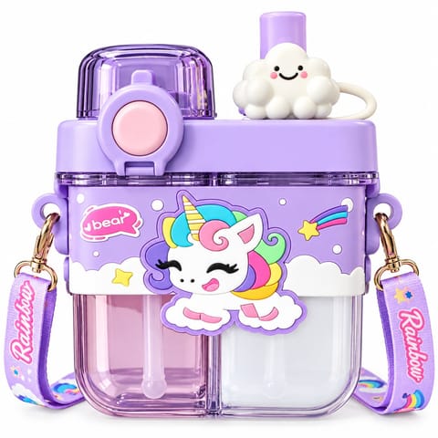 Unicorn and Dinosaur Kids Water Bottle