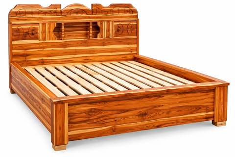 Teak Wood 3-Seater Bed
