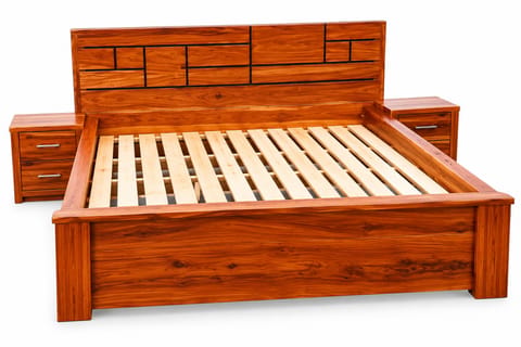 3-Seater Mahogany Bed