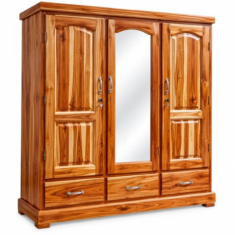 3-Door Teak Wardrobe