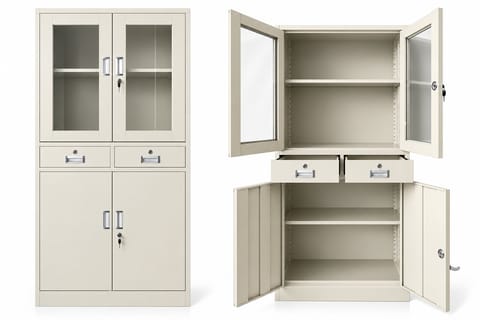 Metal Storage Cabinet with Drawers