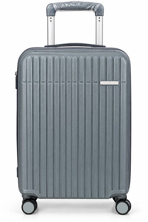 Large Gray Hardshell Travel Suitcase