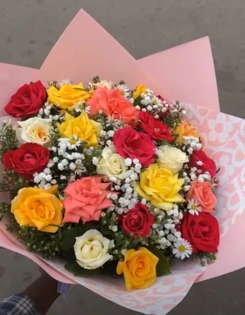 Bouquet de fleurs colorées
