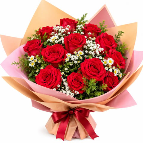 Elegant Red Rose Bouquet