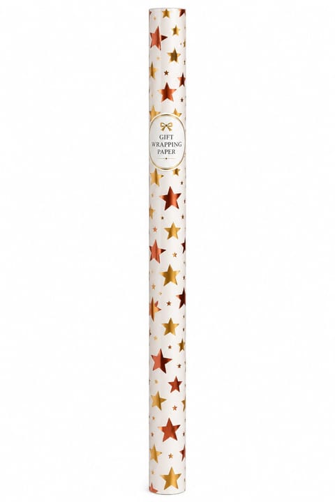 Gold Star Gift Wrapping Paper