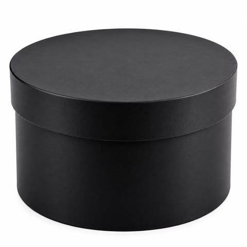 Elegant Black Round Gift Box