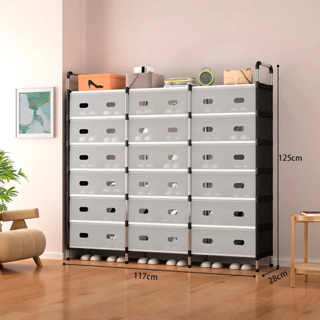 15-Drawer Storage Shelf