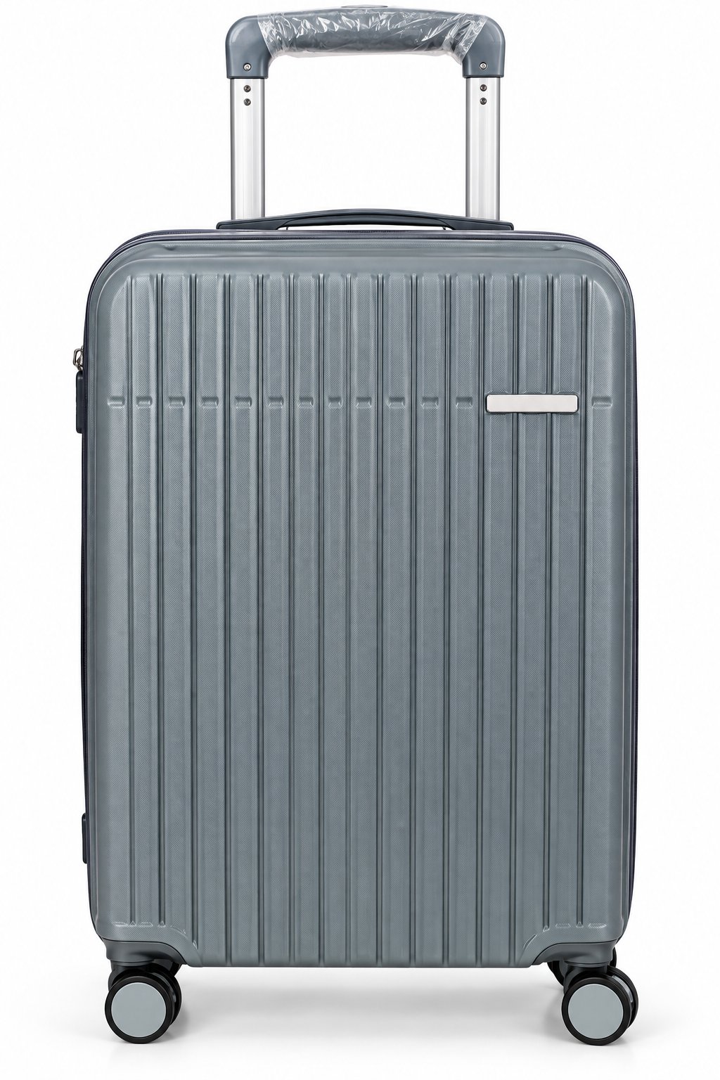 Large Gray Hardshell Travel Suitcase