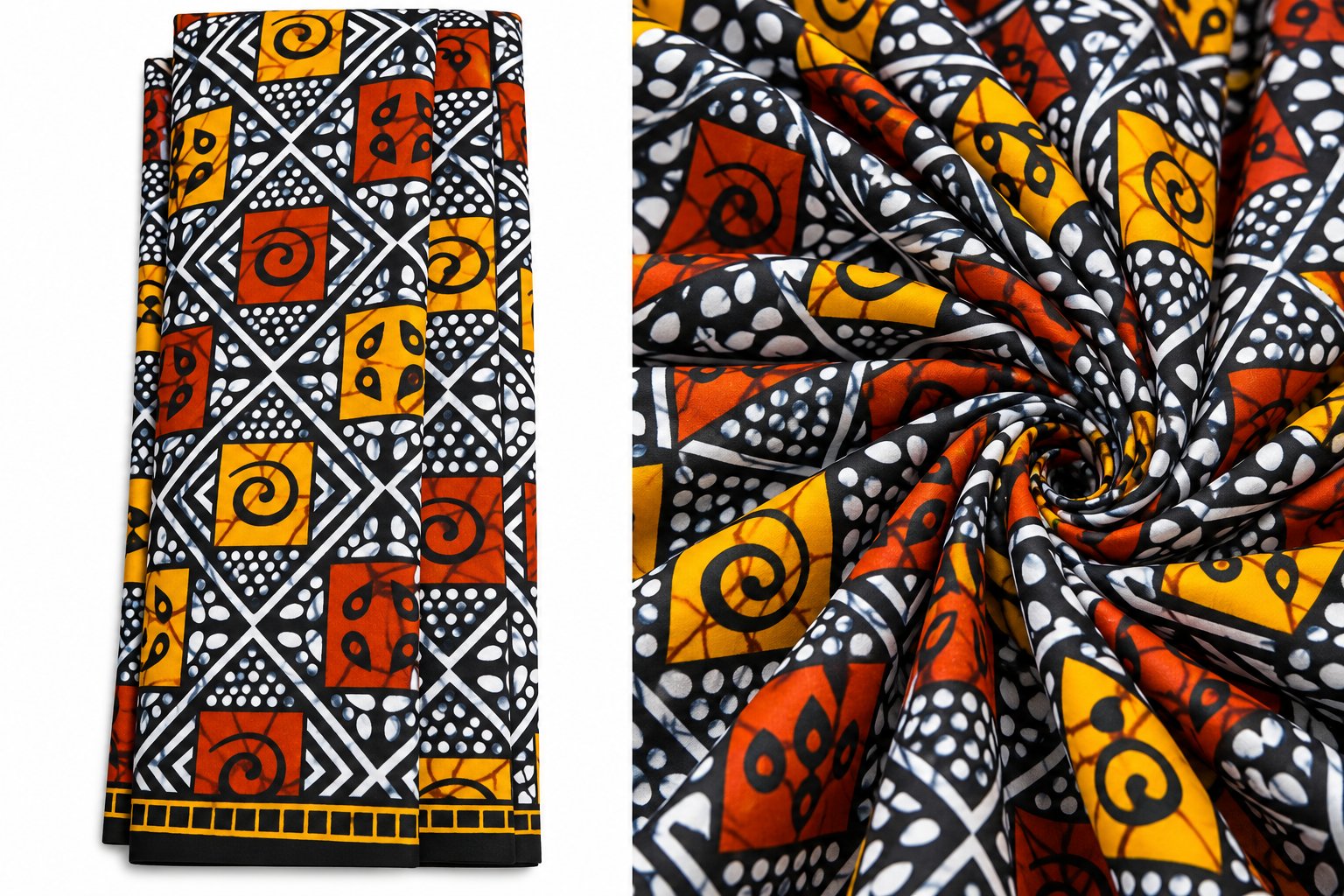 Elegant African Wax Fabric