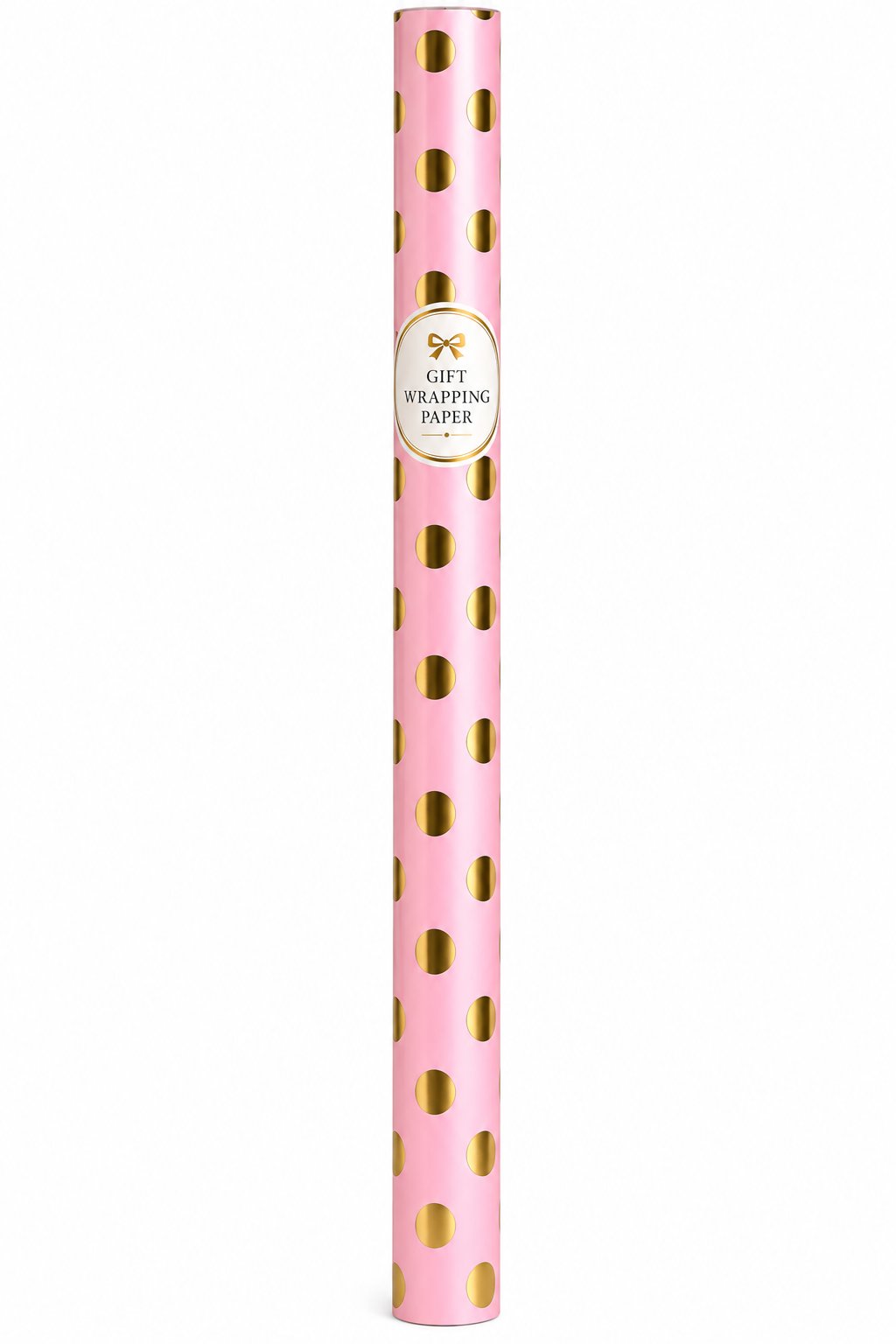 Pink & Gold Polka Dot Wrapping Paper